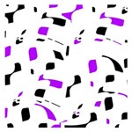 Purple, black and white pattern Small Memo Pads 3.75 x3.75  Memopad
