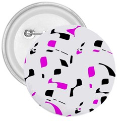 Magenta, Black And White Pattern 3  Buttons by Valentinaart