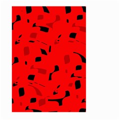 Red And Black Pattern Large Garden Flag (two Sides) by Valentinaart