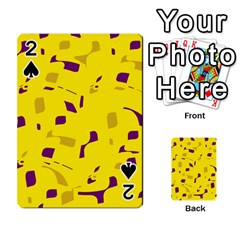 Yellow And Purple Pattern Playing Cards 54 Designs  by Valentinaart