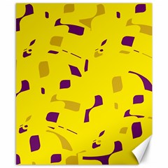 Yellow And Purple Pattern Canvas 8  X 10  by Valentinaart