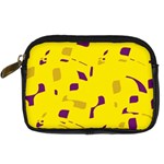 Yellow and purple pattern Digital Camera Cases Front