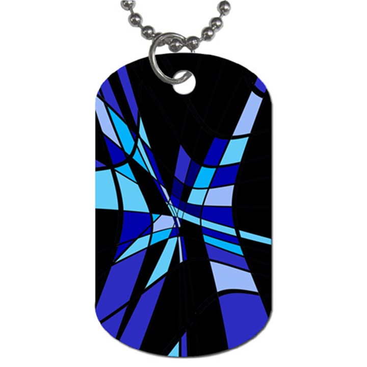 Blue abstart design Dog Tag (Two Sides)