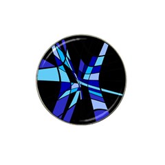 Blue Abstart Design Hat Clip Ball Marker (4 Pack)