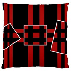 Red And Black Geometric Pattern Standard Flano Cushion Case (one Side) by Valentinaart