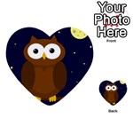 Cute owl Multi-purpose Cards (Heart)  Back 2