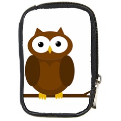 Cute Transparent Brown Owl Compact Camera Cases