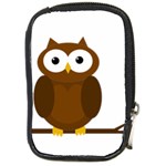 Cute transparent brown owl Compact Camera Cases Front