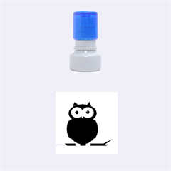 Cute Transparent Brown Owl Rubber Round Stamps (small) by Valentinaart