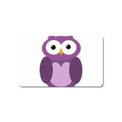 Purple transparetn owl Magnet (Name Card)