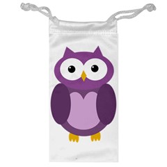 Purple Transparetn Owl Jewelry Bags by Valentinaart