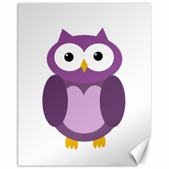 Purple transparetn owl Canvas 16  x 20  