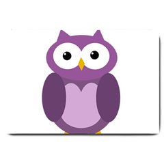 Purple transparetn owl Large Doormat 