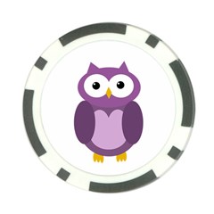 Purple transparetn owl Poker Chip Card Guards (10 pack) 