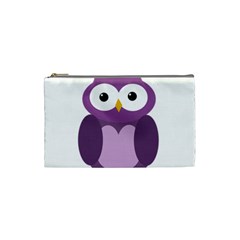 Purple transparetn owl Cosmetic Bag (Small) 