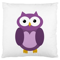 Purple transparetn owl Standard Flano Cushion Case (One Side)