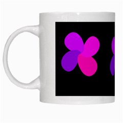 Purple Flowers White Mugs by Valentinaart