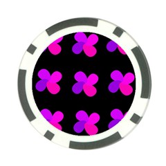 Purple Flowers Poker Chip Card Guards (10 Pack)  by Valentinaart