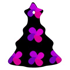 Purple Flowers Ornament (christmas Tree) by Valentinaart