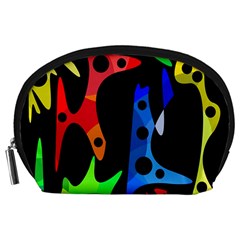 Colorful Abstract Pattern Accessory Pouches (large)  by Valentinaart