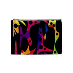 Colorful Pattern Cosmetic Bag (medium)  by Valentinaart