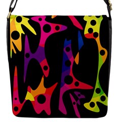 Colorful Pattern Flap Messenger Bag (s) by Valentinaart