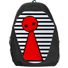 Red Pawn Backpack Bag by Valentinaart
