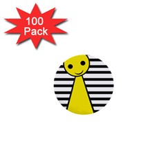 Yellow Pawn 1  Mini Buttons (100 Pack)  by Valentinaart