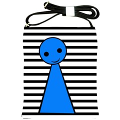 Blue Pawn Shoulder Sling Bags by Valentinaart