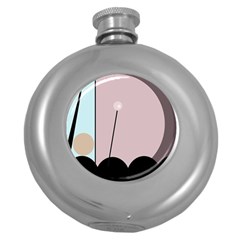 Abstract Design Round Hip Flask (5 Oz) by Valentinaart