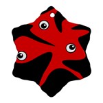 Red amoeba Ornament (Snowflake)  Front