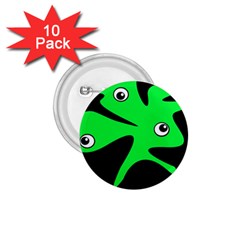 Green Amoeba 1 75  Buttons (10 Pack) by Valentinaart