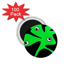 Green Amoeba 1 75  Magnets (100 Pack)  by Valentinaart