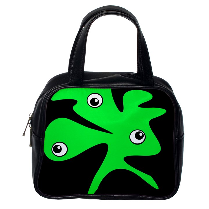 Green amoeba Classic Handbags (One Side)