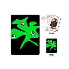 Green Amoeba Playing Cards (mini)  by Valentinaart