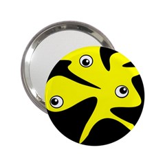 Yellow Amoeba 2 25  Handbag Mirrors by Valentinaart