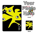 Yellow amoeba Playing Cards 54 Designs  Front - Spade4