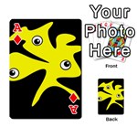 Yellow amoeba Playing Cards 54 Designs  Front - DiamondA