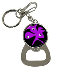 Purple Amoeba Bottle Opener Key Chains by Valentinaart