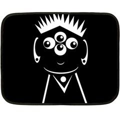 Black And White Voodoo Man Double Sided Fleece Blanket (mini)  by Valentinaart