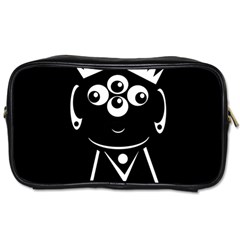 Black And White Voodoo Man Toiletries Bags by Valentinaart