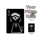 Black and white voodoo man Playing Cards 54 (Mini)  Front - Spade6