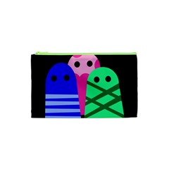 Three Monsters Cosmetic Bag (xs) by Valentinaart