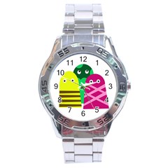 Three Mosters Stainless Steel Analogue Watch by Valentinaart