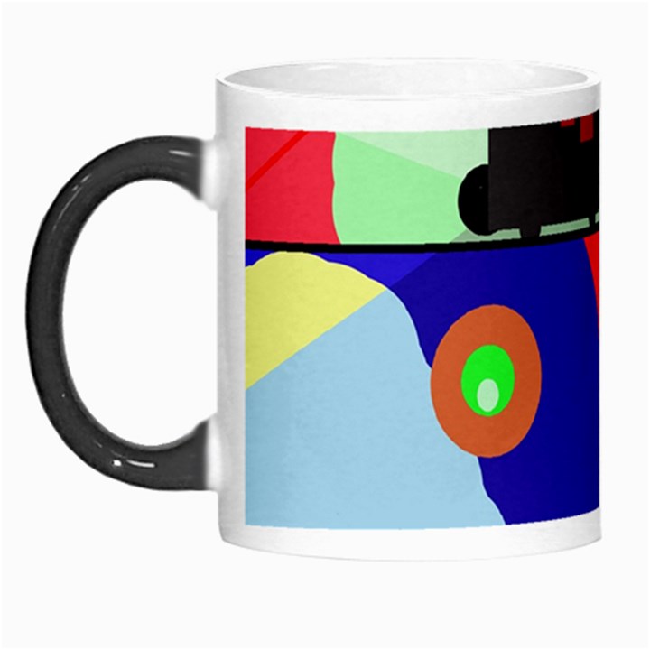 Abstract train Morph Mugs