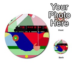 Abstract Train Multi-purpose Cards (round)  by Valentinaart