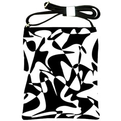 Black And White Elegant Pattern Shoulder Sling Bags by Valentinaart