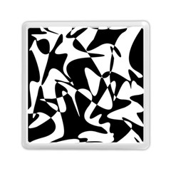 Black And White Elegant Pattern Memory Card Reader (square) 