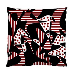 Red, Black And White Abstraction Standard Cushion Case (two Sides) by Valentinaart