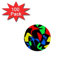 Colorful abstraction 1  Mini Buttons (100 pack) 